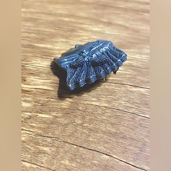 Vintage Inspired Indian Headdress Brooch + Stud Earring Set - Picture 7 of 11